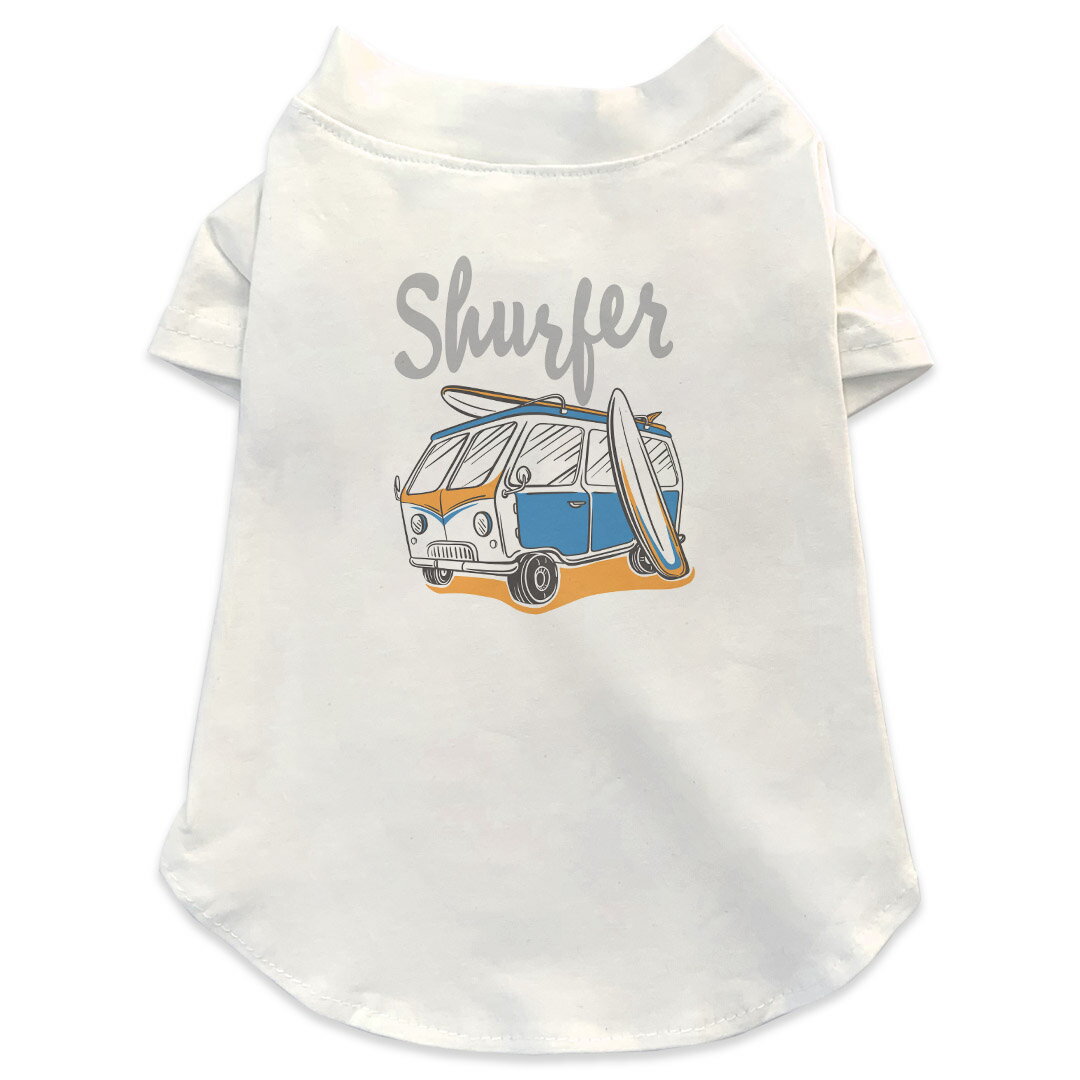 犬専用Tシャツ 選べる5size 小型犬 袖あり 半袖 ホワイト デザイン T shirt XS S M L XL ペットウェア ..