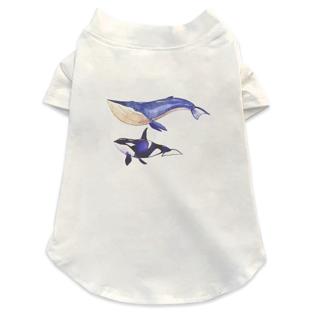 犬専用Tシャツ 選べる5size 小型犬 袖あり 半袖 ホワイト デザイン T shirt XS S M L XL ペットウェア ..