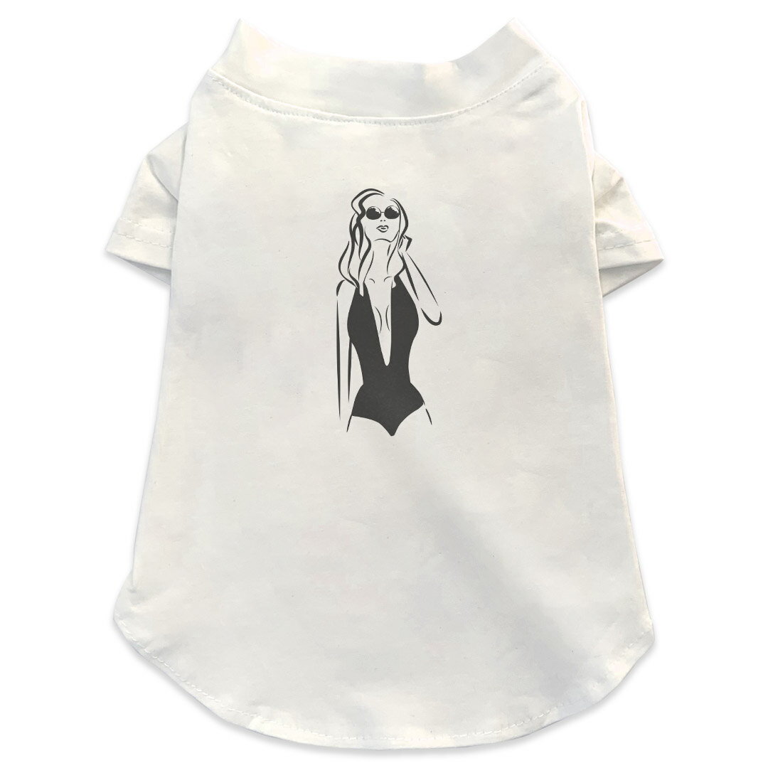 犬専用Tシャツ 選べる5size 小型犬 袖あり 半袖 ホワイト デザイン T shirt XS S M L XL ペットウェア ..