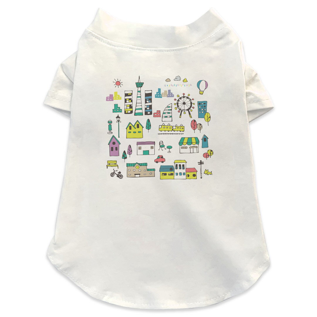 犬専用Tシャツ 選べる5size 小型犬 袖あり 半袖 ホワイト デザイン T shirt XS S M L XL ペットウェア ..