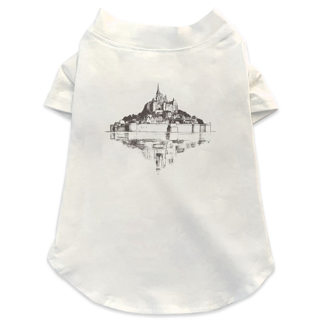 犬専用Tシャツ 選べる5size 小型犬 袖あり 半袖 ホワイト デザイン T shirt XS S M L XL ペットウェア ..