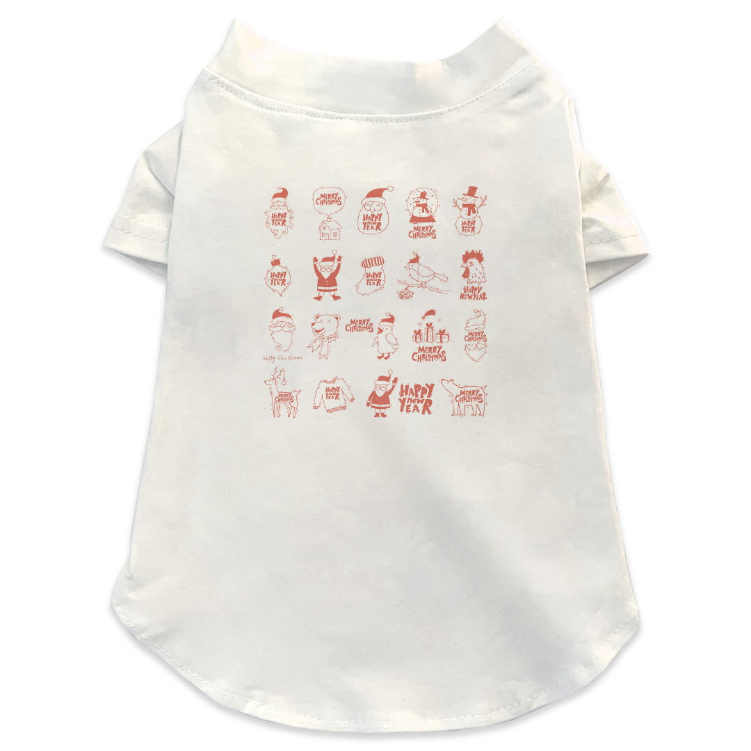 犬専用Tシャツ 選べる5size 小型犬 袖あり 半袖 ホワイト デザイン T shirt XS S M L XL ペットウェア ..