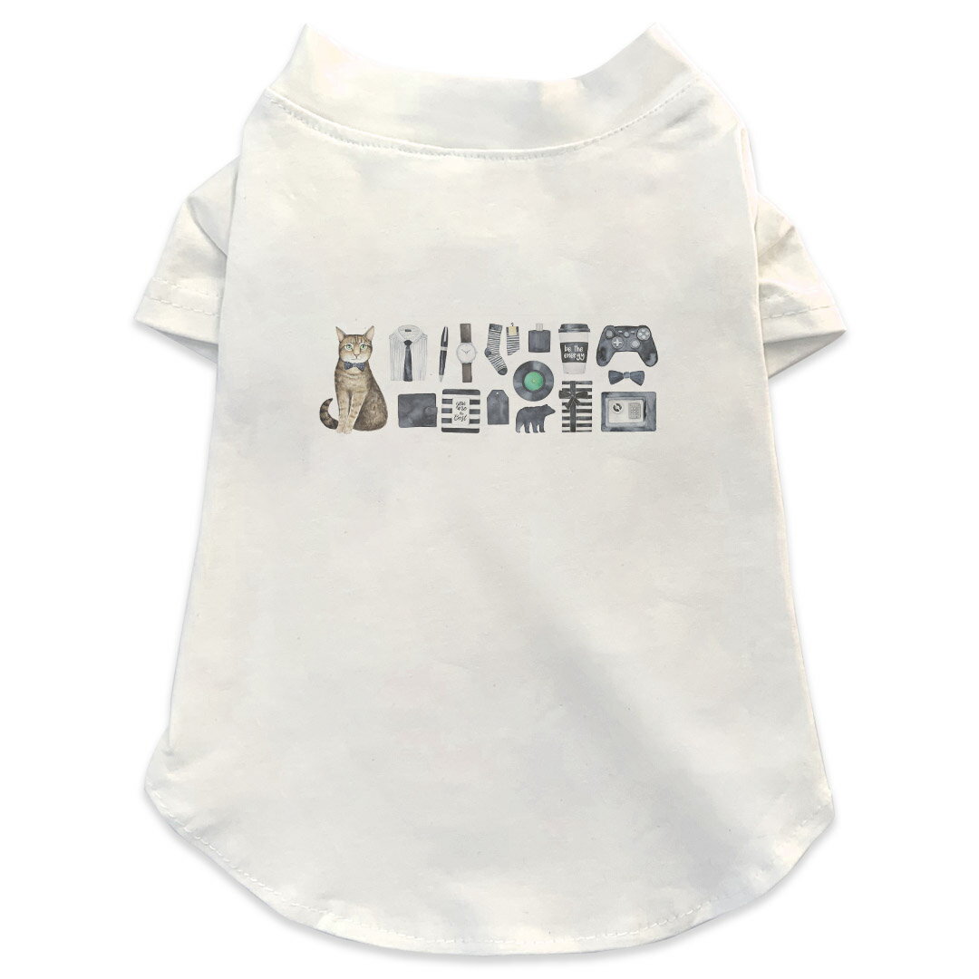 犬専用Tシャツ 選べる5size 小型犬 袖あり 半袖 ホワイト デザイン T shirt XS S M L XL ペットウェア ..