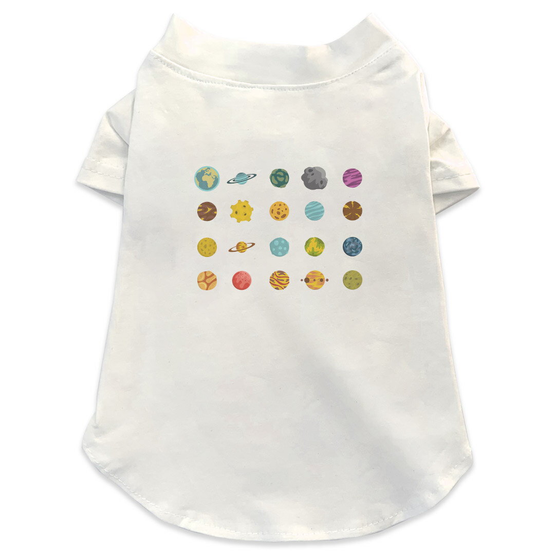 犬専用Tシャツ 選べる5size 小型犬 袖あり 半袖 ホワイト デザイン T shirt XS S M L XL ペットウェア ..