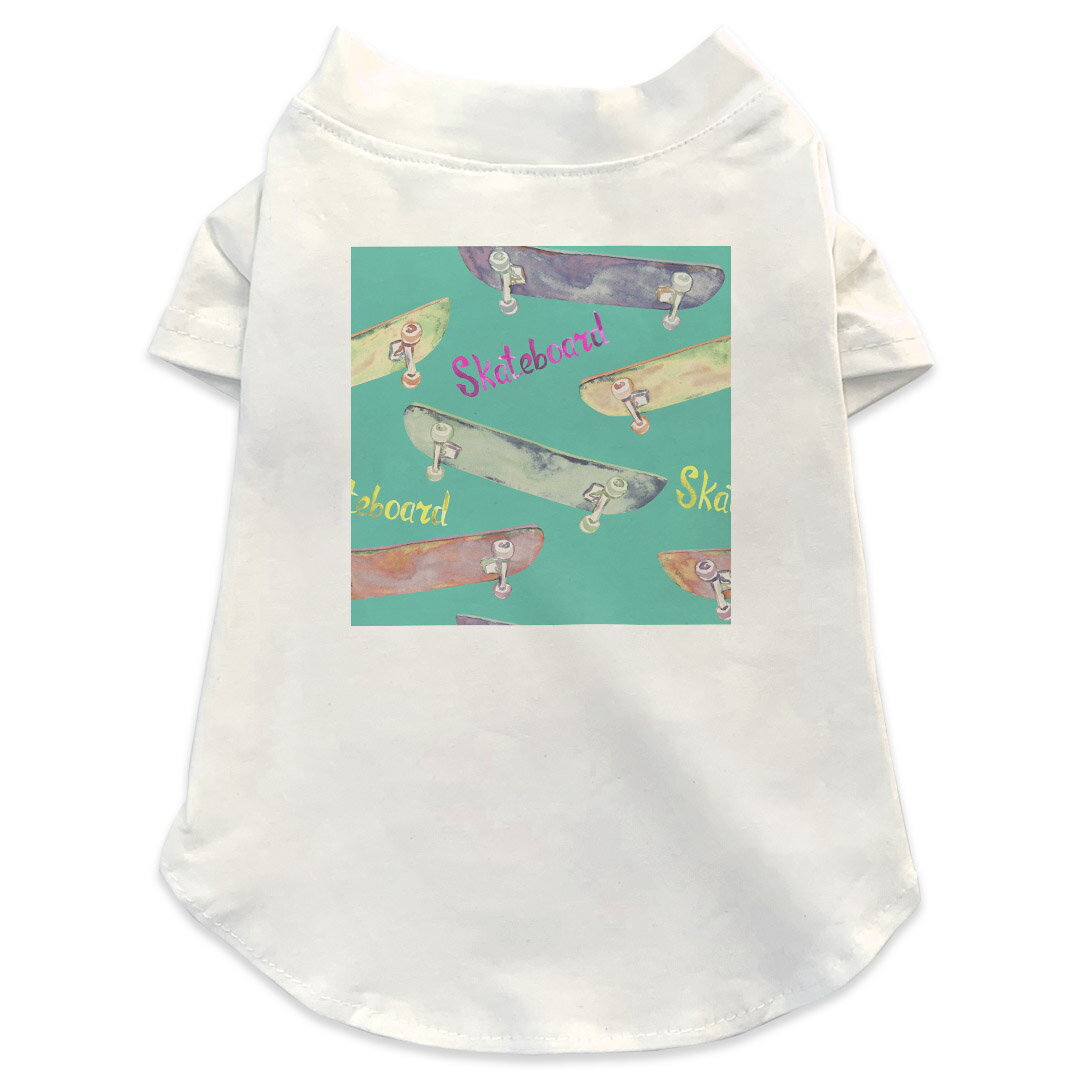 犬専用Tシャツ 選べる5size 小型犬 袖あり 半袖 ホワイト デザイン T shirt XS S M L XL ペットウェア ..