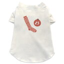 犬専用Tシャツ 選べる5size 小型犬 袖あり 半袖 ホワイト デザイン T shirt XS S M L XL ペットウェア ペット服 カジュアル おしゃれ コットン 綿 クリスマス クリスマス 靴下 25日 017663