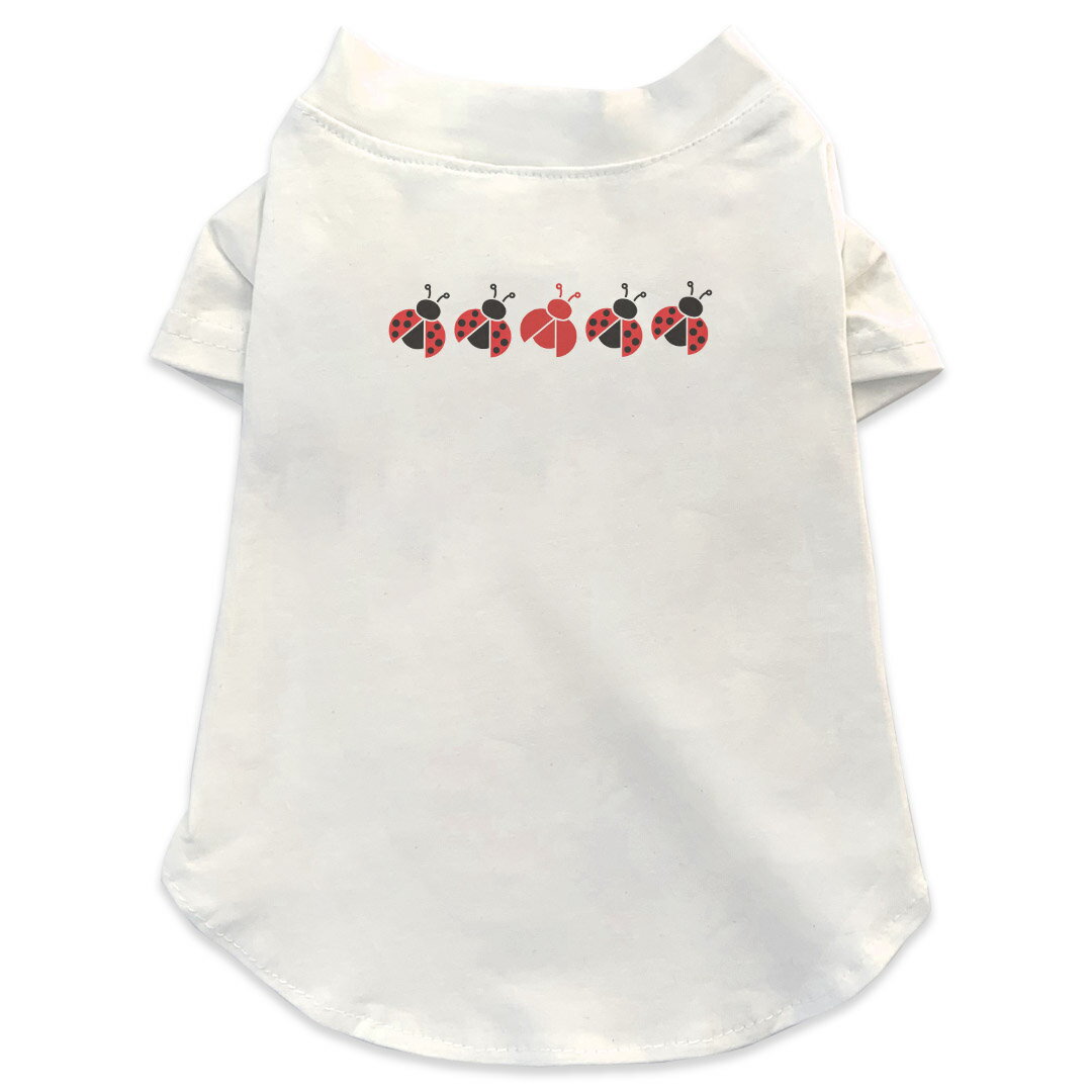 犬専用Tシャツ 選べる5size 小型犬 袖あり 半袖 ホワイト デザイン T shirt XS S M L XL ペットウェア ..