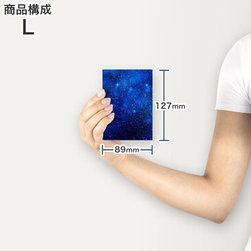 ポスター ウォールステッカー シール式ステッカー 飾り 89×127mm L版 写真 フォト 壁 インテリア おしゃれ 剥がせる wall sticker poster 012483 空 夜空 星