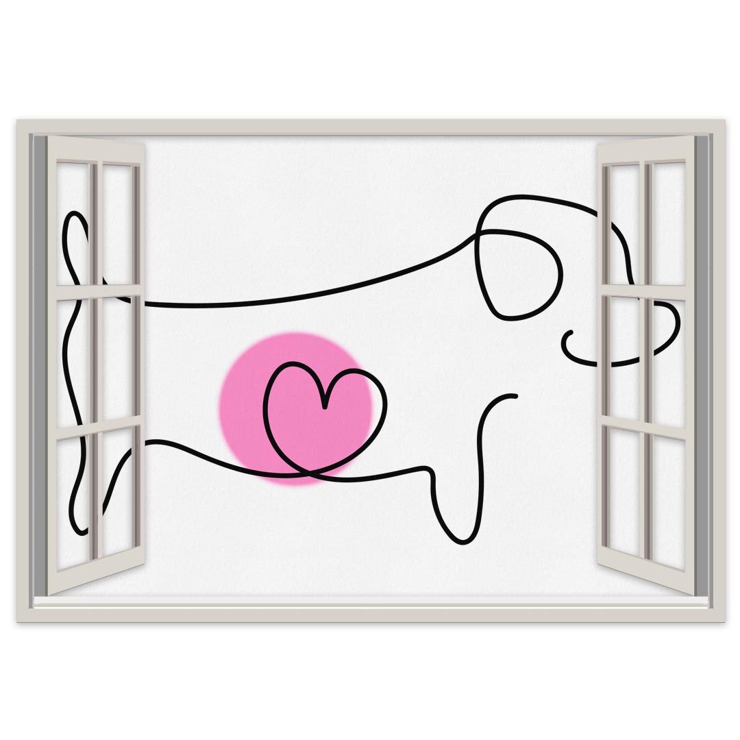 選べるサイズ！窓仕様ポステッカー ウォールステッカー シール式ステッカー 飾り A0 A1 A2 A3 A4 A5 B0 B1 B2 B3 B4 B5 写真 フォト 壁 インテリア おしゃれ 剥がせる wall sticker poster 023998 本　空 犬　イラスト　動物　023222