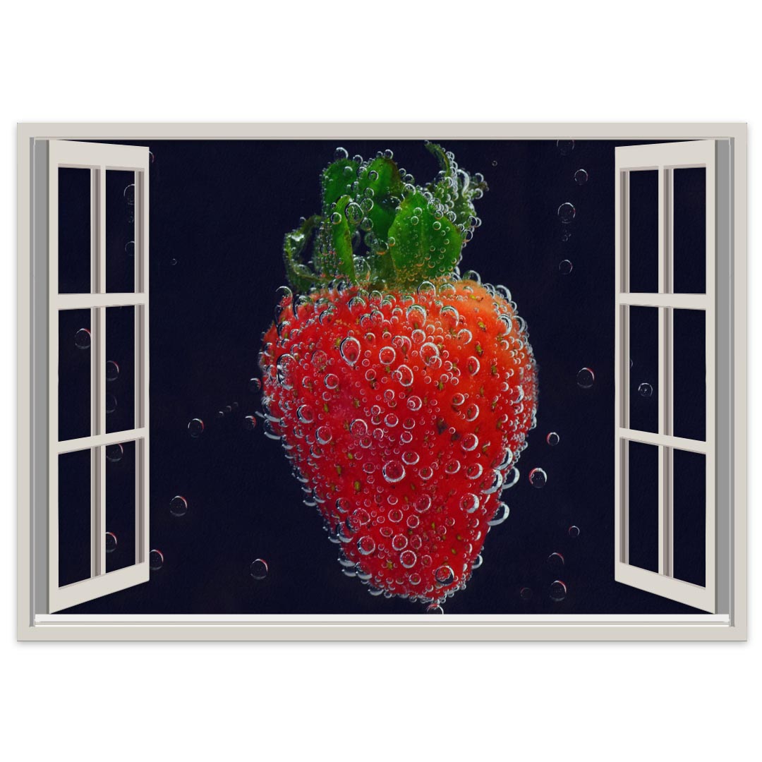 選べるサイズ！窓仕様ポステッカー ウォールステッカー シール式ステッカー 飾り A0 A1 A2 A3 A4 A5 B0 B1 B2 B3 B4 B5 写真 フォト 壁 インテリア おしゃれ 剥がせる wall sticker poster 023998 本 空 いちご フルーツ 果物 炭酸 026017