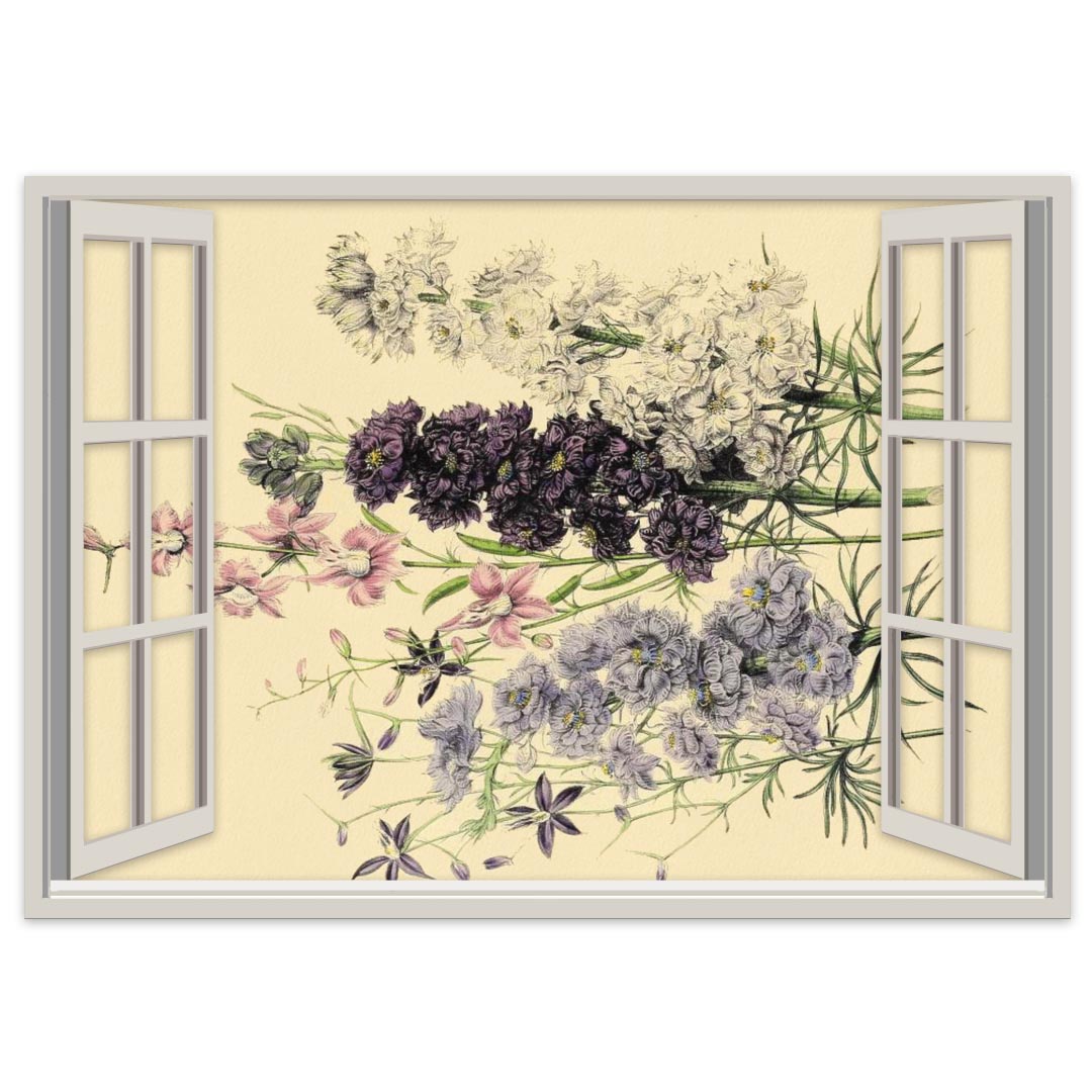 選べるサイズ！窓仕様ポステッカー ウォールステッカー シール式ステッカー 飾り A0 A1 A2 A3 A4 A5 B0 B1 B2 B3 B4 B5 写真 フォト 壁 インテリア おしゃれ 剥がせる wall sticker poster 023998 本 空 花 ボタニカル アンティーク 026068