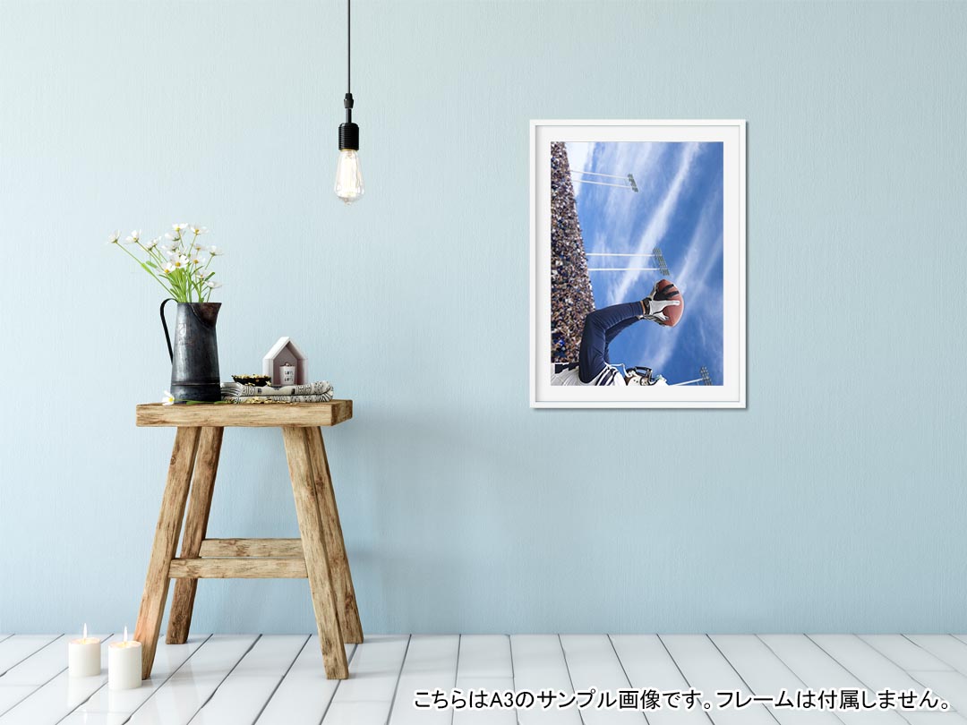 kabeコレのポスター ウォールステッカー 長方形 シール式ステッカー 飾り 30×16cm Ssize 壁 インテリア おしゃれ　剥がせる wall sticker poster 000031 ラグビー　スポーツ　写真｜アングル2