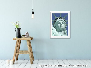 ポスター ウォールステッカー シール式ステッカー 飾り 257×364mm B4 写真 フォト 壁 インテリア おしゃれ 　剥がせる wall sticker poster 000162 自由の女神　アメリカ　銅像