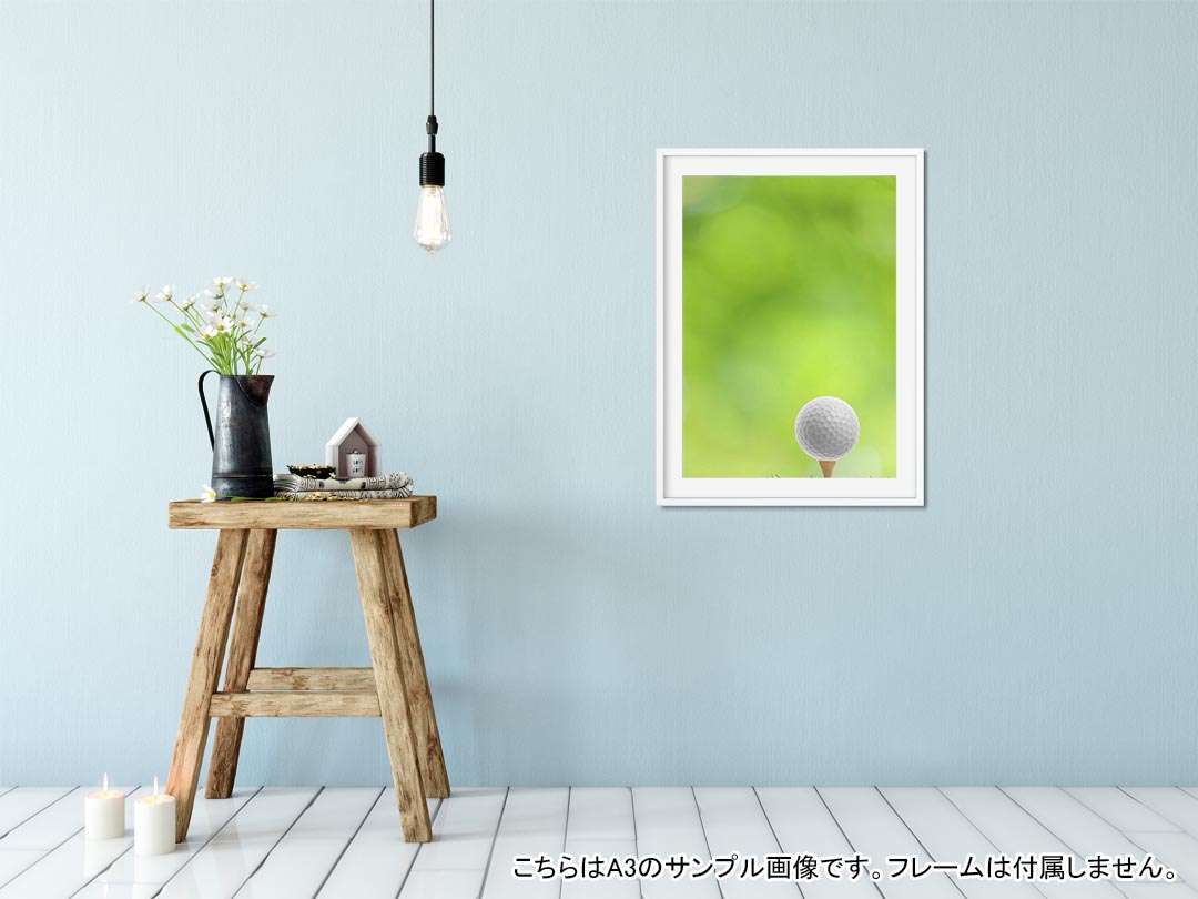 ポスター ウォールステッカー シール式ステッカー 飾り 364×515mm B3 写真 フォト 壁 インテリア おしゃれ 剥がせる wall sticker poster 000218 ゴルフ　ショット　芝生 2