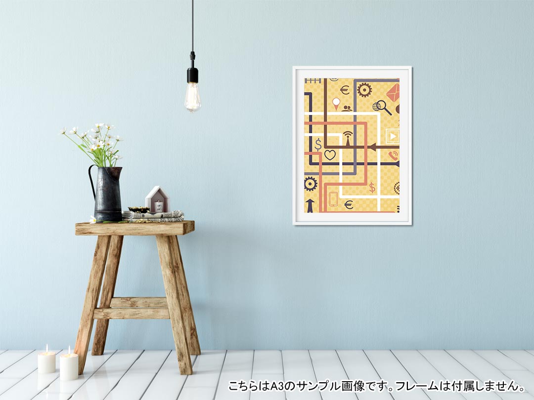 kabeコレのポスター ウォールステッカー 長方形 シール式ステッカー 飾り 30×16cm Ssize 壁 インテリア おしゃれ　剥がせる wall sticker poster 001005 イラスト｜アングル2