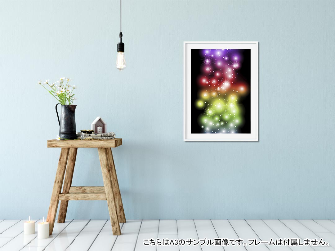 ポスター ウォールステッカー 長方形 シール式ステッカー 飾り 90×47cm Lsize 長方形 壁 インテリア おしゃれ　剥がせる wall sticker poster 002255 蛍光　カラフル 2