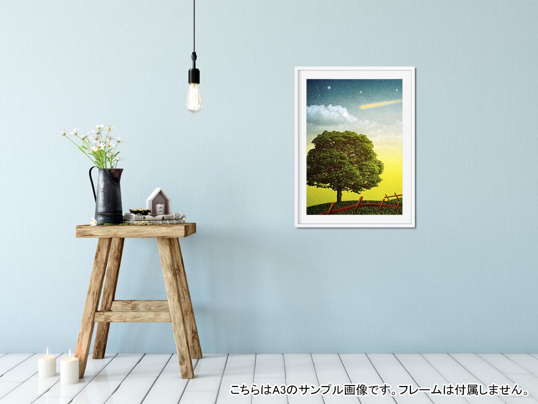 ポスター ウォールステッカー シール式ステッカー 飾り 210×297mm A4 写真 フォト 壁 インテリア おしゃれ 剥がせる wall sticker poster 002555 景色　風景　イラスト 2