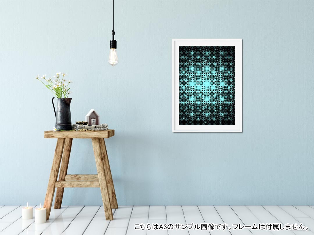 kabeコレのポスター ウォールステッカー シール式ステッカー 飾り 594×841mm A1 写真 フォト 壁 インテリア おしゃれ 剥がせるwall sticker poster 002594 シンプル　模様　青｜アングル2