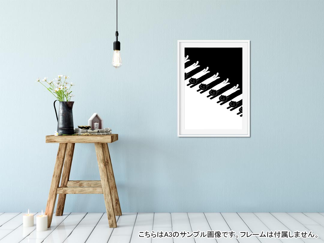 ポスター ウォールステッカー シール式ステッカー 飾り 515×728mm B2 写真 フォト 壁 インテリア おしゃれ 　剥がせる wall sticker poster 003650 猫　動物　キャラクター