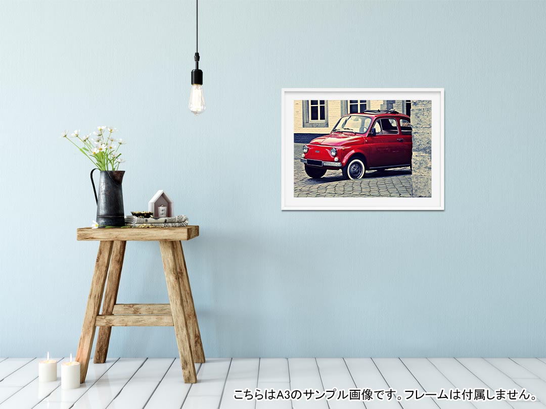 kabeコレのポスター ウォールステッカー シール式ステッカー 飾り 257×364mm B4 写真 フォト 壁 インテリア おしゃれ 剥がせる wall sticker poster 023276 車　風景｜アングル2