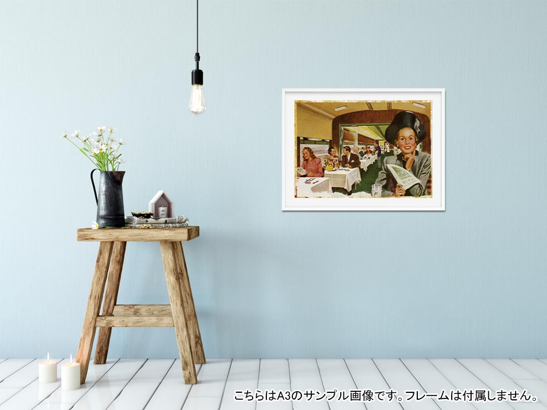ポスター ウォールステッカー シール式ステッカー 飾り 364×515mm B3 写真 フォト 壁 インテリア おしゃれ 剥がせる wall sticker poster 023721 レトロ　イラスト 2