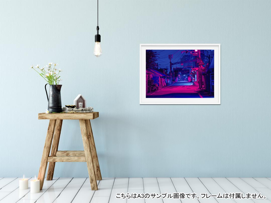 ポスター ウォールステッカー シール式ステッカー 飾り 594×841mm A1 写真 フォト 壁 インテリア おしゃれ 剥がせるwall sticker poster 025604 夜　街　風景 kabekore-10940052 kabeコレ サンプル画像2