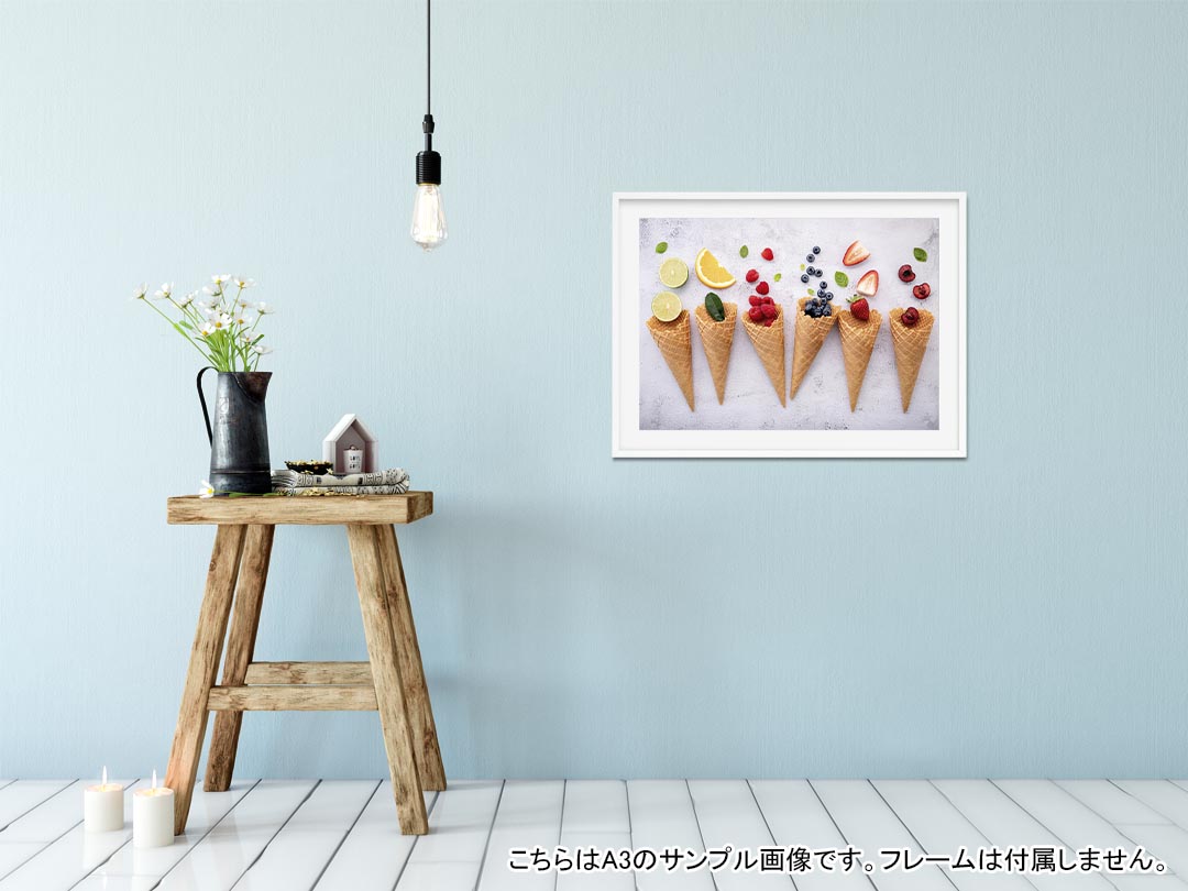 ポスター ウォールステッカー シール式ステッカー 飾り 364×515mm B3 写真 フォト 壁 インテリア おしゃれ 剥がせる wall sticker poster 025846 コーン　フルーツ　果物　ベリー kabekore-10944311 kabeコレ サンプル画像2
