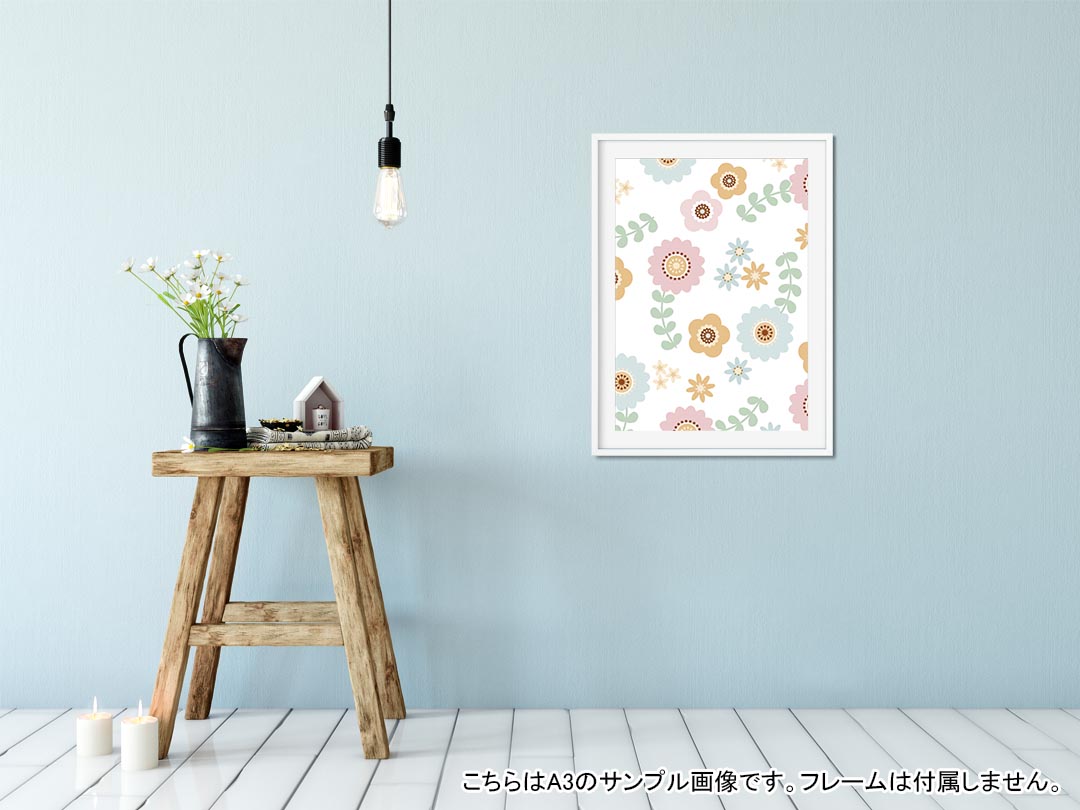kabeコレのポスター ウォールステッカー シール式ステッカー 飾り 594×841mm A1 写真 フォト 壁 インテリア おしゃれ 剥がせるwall sticker poster 004603 花　　イラスト｜アングル2