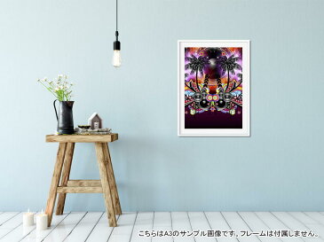 ポスター ウォールステッカー 長方形 シール式ステッカー 飾り 60×31cm Msize 壁 インテリア おしゃれ　剥がせる wall sticker poster 004974 パーティー　ディスコ　イラスト