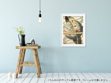 ポスター ウォールステッカー シール式ステッカー 飾り 257×364mm B4 写真 フォト 壁 インテリア おしゃれ 　剥がせる wall sticker poster 006091 地球　世界　地図