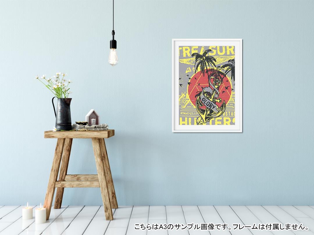 ポスター ウォールステッカー シール式ステッカー 飾り 594×841mm A1 写真 フォト 壁 インテリア おしゃれ 剥がせるwall sticker poster 006114 イラスト　海 2
