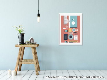 ポスター ウォールステッカー 長方形 シール式ステッカー 飾り 60×31cm Msize 壁 インテリア おしゃれ　剥がせる wall sticker poster 006259 パソコン　イラスト