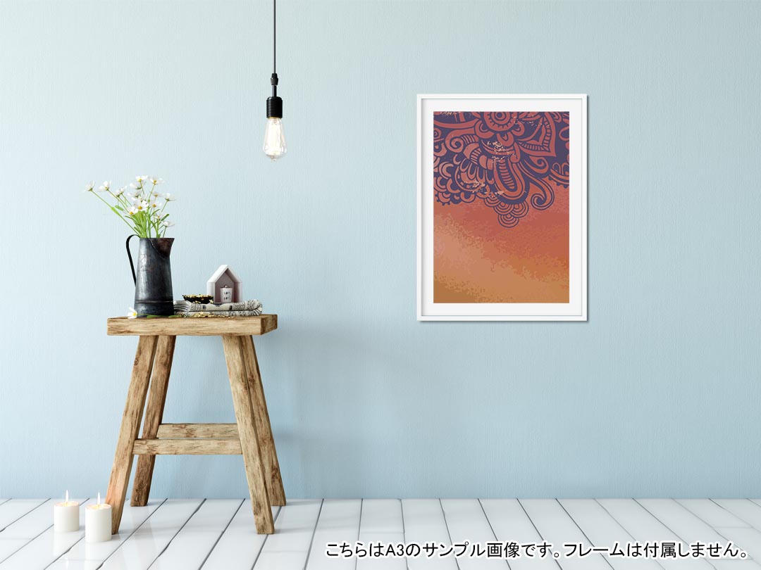 ポステッカー ポスター ウォールステッカー シール式ステッカー 飾り 1030mm×1456mm B0 写真 フォト 壁 インテリア おしゃれ 剥がせる wall sticker poster 006624 レース　模様 2