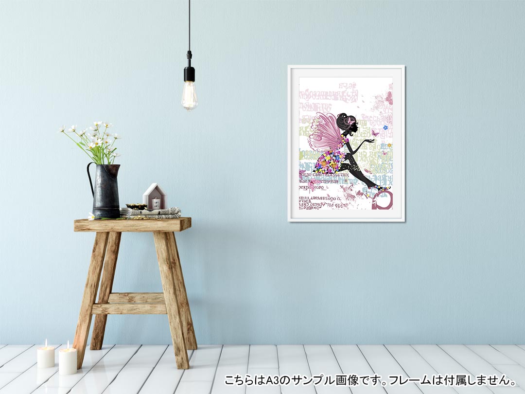 ポスター ウォールステッカー シール式ステッカー 飾り 594×841mm A1 写真 フォト 壁 インテリア おしゃれ 剥がせるwall sticker poster 006714 蝶　人物 2