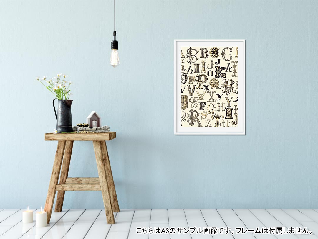 ポステッカー ポスター ウォールステッカー シール式ステッカー 飾り 841mm×1189mm A0 写真 フォト 壁 インテリア おしゃれ 剥がせる wall sticker poster 006803 英語　文字　アルファベット 2