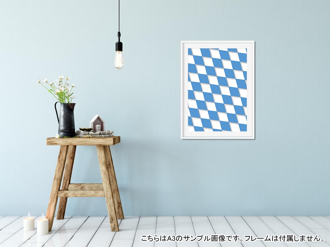 ポスター ウォールステッカー シール式ステッカー 飾り 364×515mm B3 写真 フォト 壁 インテリア おしゃれ 剥がせる wall sticker poster 006985 市松模様　チェック　模様 kabekore-10211596 kabeコレ サンプル画像2