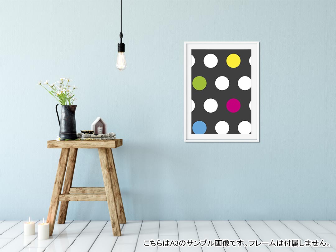 kabeコレのポスター ウォールステッカー 長方形 シール式ステッカー 飾り 90×47cm Lsize 長方形 壁 インテリア おしゃれ　剥がせる wall sticker poster 006999 木目 水玉　模様｜アングル2