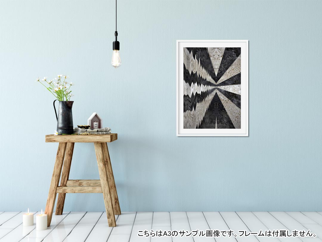 kabeコレのポスター ウォールステッカー シール式ステッカー 飾り 297×420mm A3 写真 フォト 壁 インテリア おしゃれ 剥がせる wall sticker poster 007916 黒　ブラック　模様　水｜アングル2