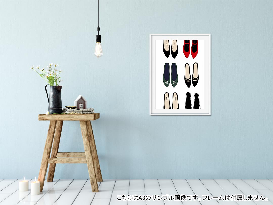 ポスター ウォールステッカー シール式ステッカー 飾り 182×257mm B5 写真 フォト 壁 インテリア おしゃれ 　剥がせる wall sticker poster 010360 おしゃれ　ファッション　靴 kabekore-10186467 kabeコレ サンプル画像2