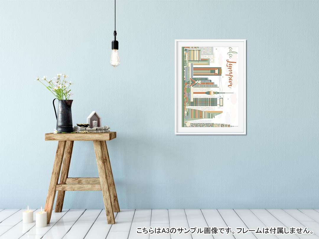 ポスター ウォールステッカー シール式ステッカー 飾り 364×515mm B3 写真 フォト 壁 インテリア おしゃれ 　剥がせる wall sticker poster 011210 マレーシア　外国　建物