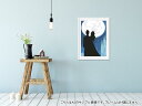 ポスター ウォールステッカー シール式ステッカー 飾り 182×257mm B5 写真 フォト 壁 インテリア おしゃれ 　剥がせる wall sticker poster 011334 プリンセス　カップル　お城 2