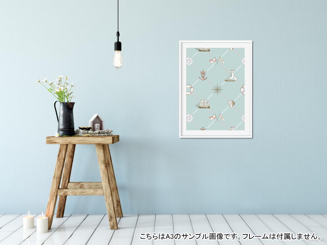 ポスター ウォールステッカー シール式ステッカー 飾り 364×515mm B3 写真 フォト 壁 インテリア おしゃれ 剥がせる wall sticker poster 011677 船　碇　海 - 2