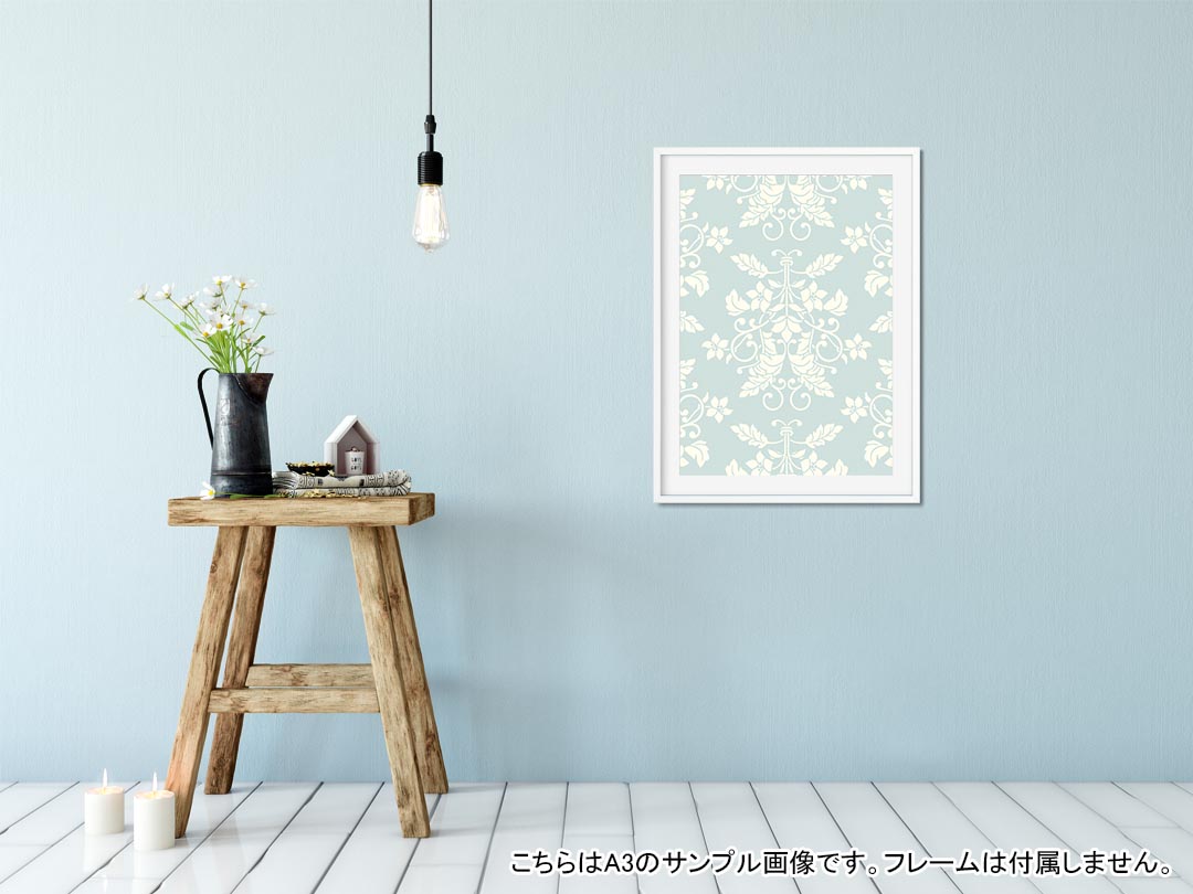 ポスター ウォールステッカー シール式ステッカー 飾り 364×515mm B3 写真 フォト 壁 インテリア おしゃれ 剥がせる wall sticker poster 011797 エレガント　模様　パステル 2