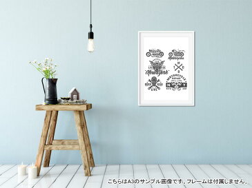 ポスター ウォールステッカー シール式ステッカー 飾り 420×594mm A2 写真 フォト 壁 インテリア おしゃれ 　剥がせる wall sticker poster 011988 英字　かっこいい　スカル