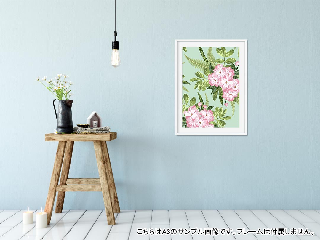 kabeコレのポスター ウォールステッカー シール式ステッカー 飾り 364×515mm B3 写真 フォト 壁 インテリア おしゃれ 剥がせる wall sticker poster 012095 花　植物　夏｜アングル2
