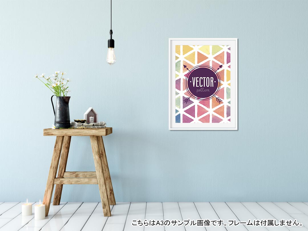 ポスター ウォールステッカー シール式ステッカー 飾り 148×210mm A5 写真 フォト 壁 インテリア おしゃれ 剥がせる wall sticker poster 012822 三角　英語　記号 2