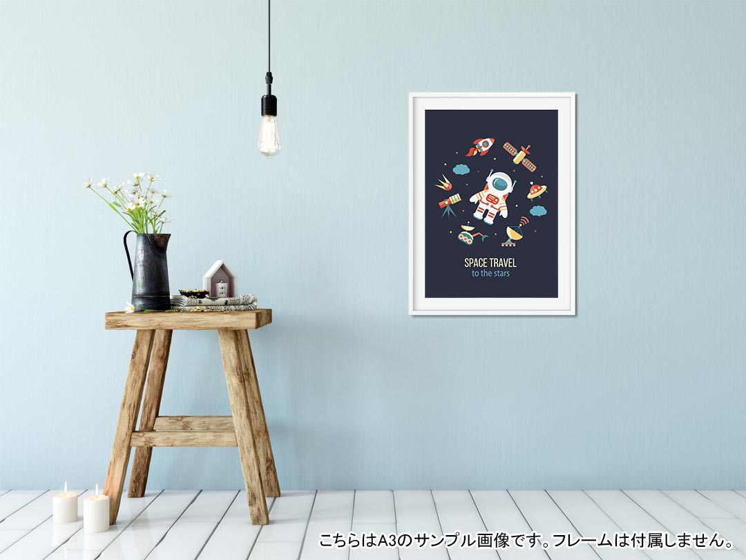ポステッカー ポスター ウォールステッカー シール式ステッカー 飾り 1030mm×1456mm B0 写真 フォト 壁 インテリア おしゃれ 剥がせる wall sticker poster 013222 宇宙　ロケット 2