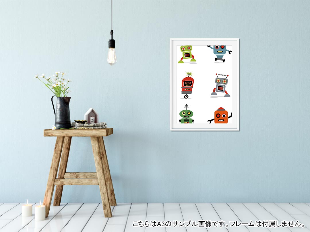 ポスター ウォールステッカー シール式ステッカー 飾り 297×420mm A3 写真 フォト 壁 インテリア おしゃれ 剥がせる wall sticker poster 013503 ロボット　機械 2