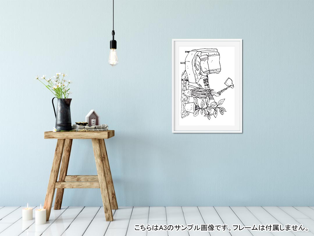 kabeコレのポスター ウォールステッカー シール式ステッカー 飾り 203×254 六つ切り 写真 フォト 壁 インテリア おしゃれ 　剥がせる wall sticker poster 014428 観葉植物　イラスト｜アングル2