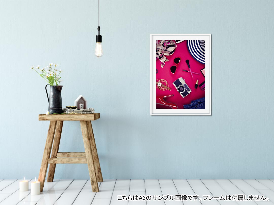 kabeコレのポスター ウォールステッカー シール式ステッカー 飾り 420×594mm A2 写真 フォト 壁 インテリア おしゃれ 剥がせる wall sticker poster 014657 ファッション　おしゃれ　カメラ｜アングル2